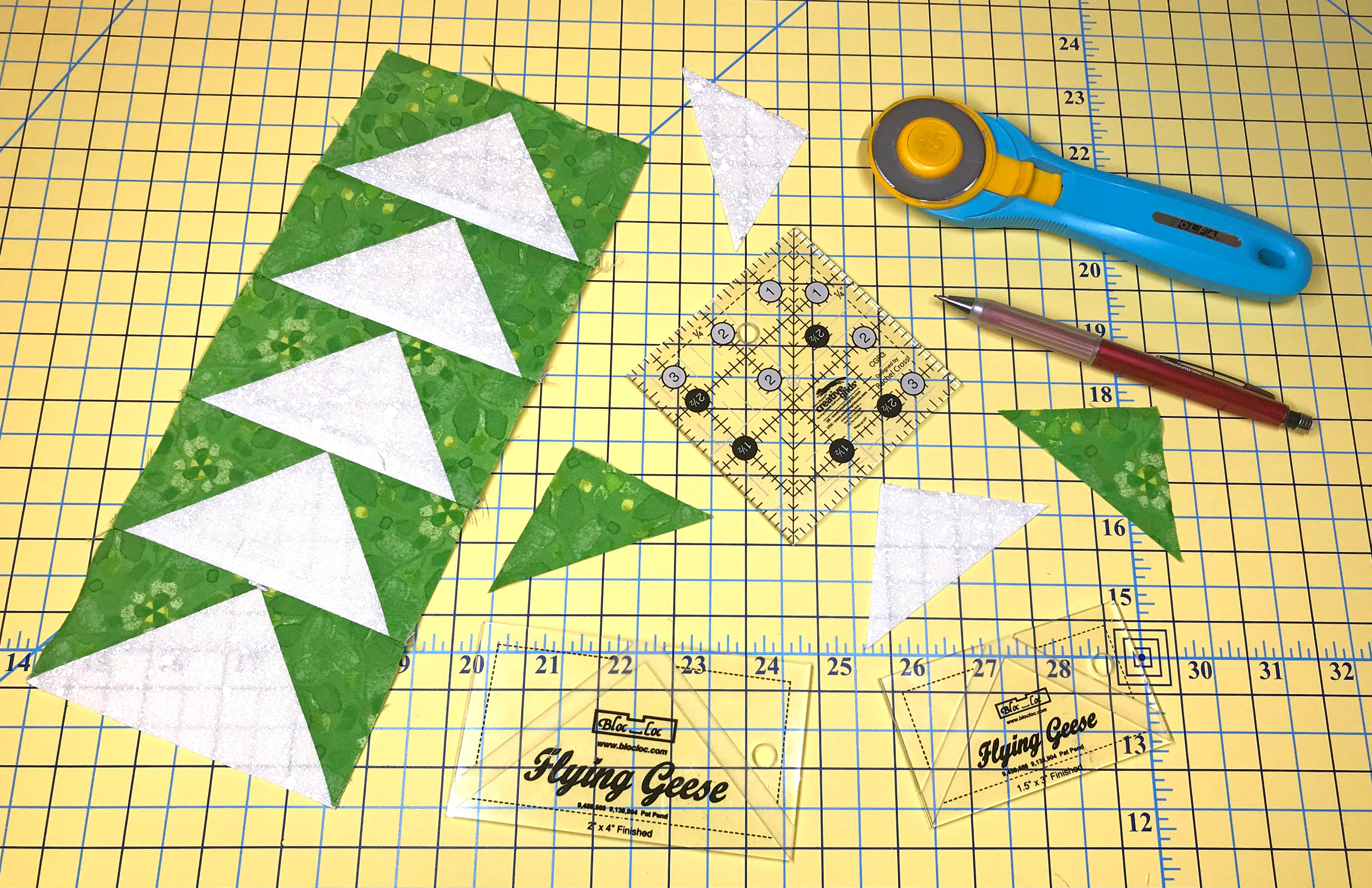Flying Geese sizing chart--flippy corners technique # Pin++ for
