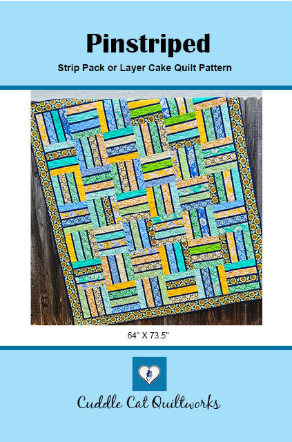 Pinstriped Quilt Pattern - Digital Version - Cuddle Cat Quiltworks CCQ083