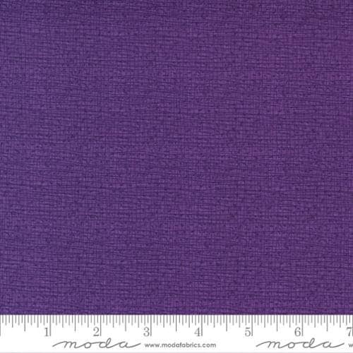 Thatched Pansy Purple Fabric - 32" REMNANT CUT - Moda 48626-160, Purple Blender Fabric