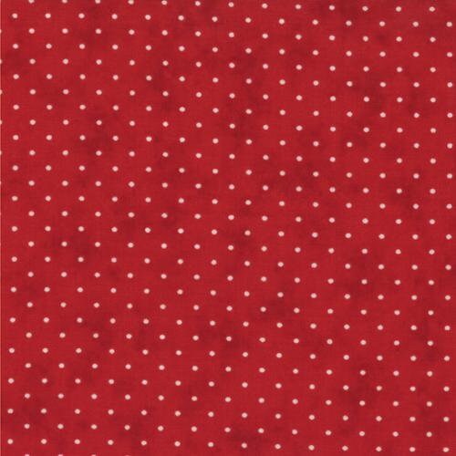 Moda Essential Dots Country Red Fabric - Moda 8654-101, Red Blender Fabric, Red Polka Dot Fabric - Red Dots Quilting Fabric By the Yard