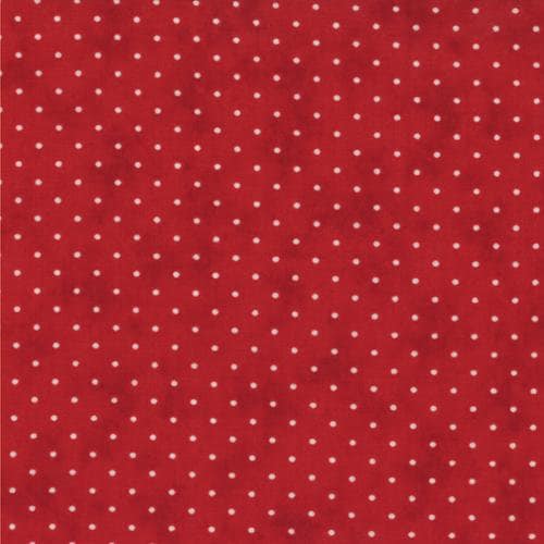 Moda Essential Dots Country Red Fabric - Moda 8654-101, Red Blender Fabric, Red Polka Dot Fabric - Red Dots Quilting Fabric By the Yard