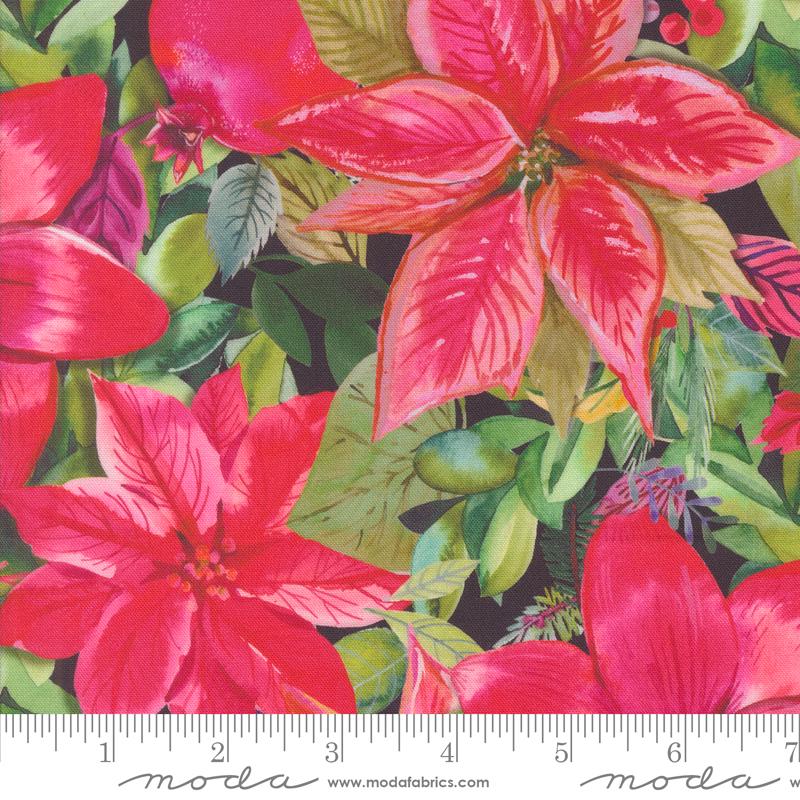 Love and Cheer Christmas Layer Cake - Moda 21830LC, Christmas Poinsettia and Cardinal Layer Cake, Christmas Fabric Precuts