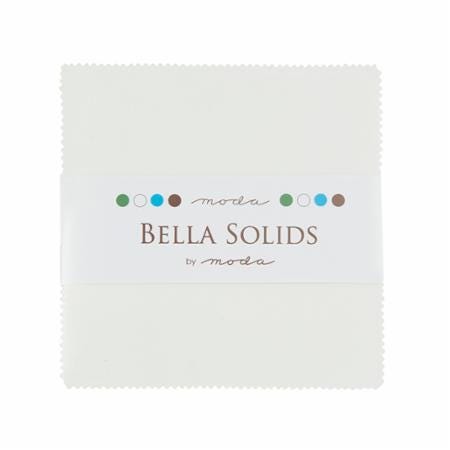 Bella Solids White Charm Pack - Moda 9900PP-98