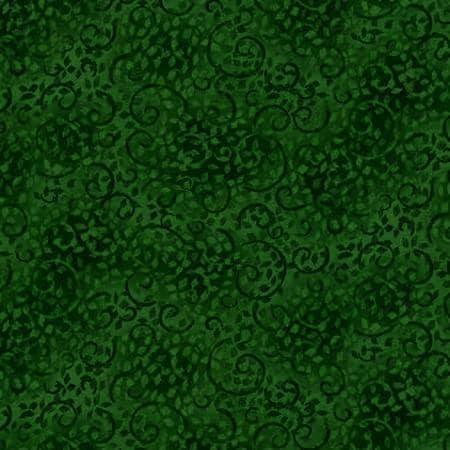 Dark Green Scroll Texture Fabric - Wilmington Prints 26035-797, Dark Green Blender Fabric, Green Tonal Fabric, Dark Green Scroll Fabric