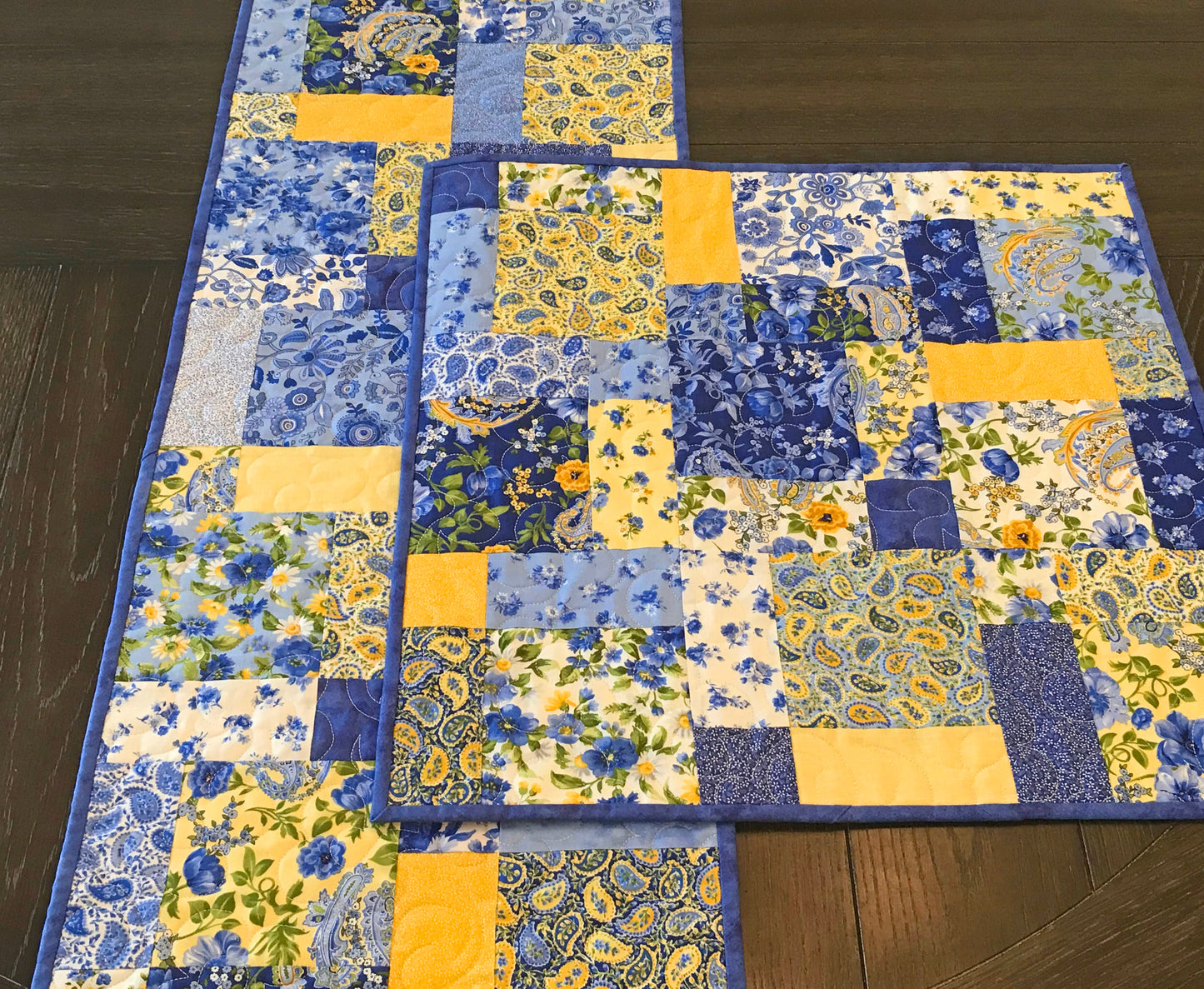 Charmingly Simple Table Runner and Table Topper Pattern for Charm Squares - Digital Pattern - Handmade Quilts, Digital Patterns, and Home Décor items online - Cuddle Cat Quiltworks
