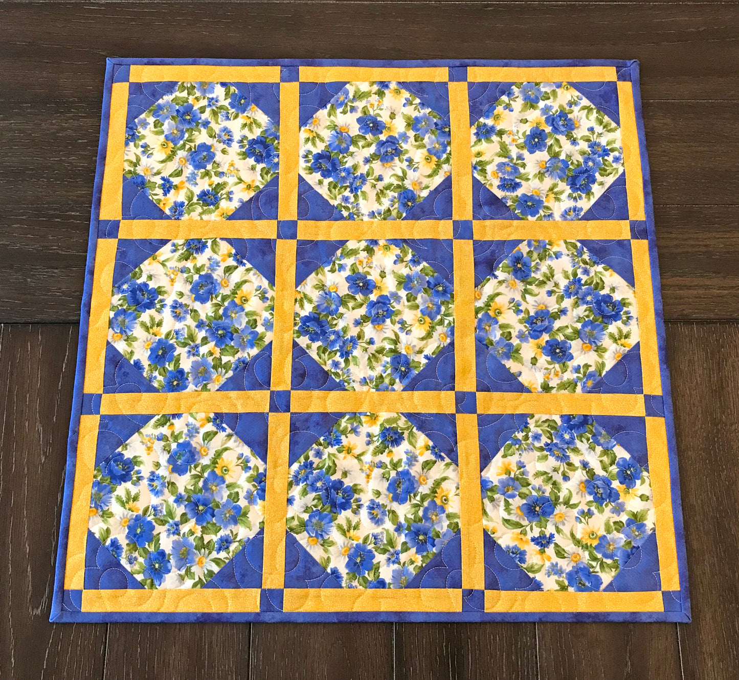 Kaleidoscope Table Runner and Table Topper Pattern - Digital Pattern - Handmade Quilts, Digital Patterns, and Home Décor items online - Cuddle Cat Quiltworks
