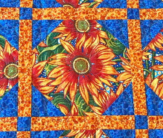 Kaleidoscope Table Runner and Table Topper Pattern - Digital Pattern - Handmade Quilts, Digital Patterns, and Home Décor items online - Cuddle Cat Quiltworks