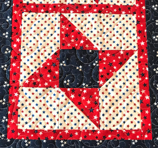 Patriotic Friendship Star Table Runner Pattern - Digital Pattern - Handmade Quilts, Digital Patterns, and Home Décor items online - Cuddle Cat Quiltworks