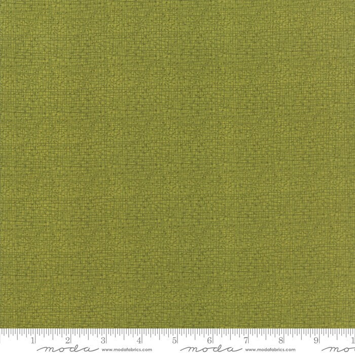 Thatched Sprig Green Fabric Moda 48626-14, Green Blender Fabric - By the Yard