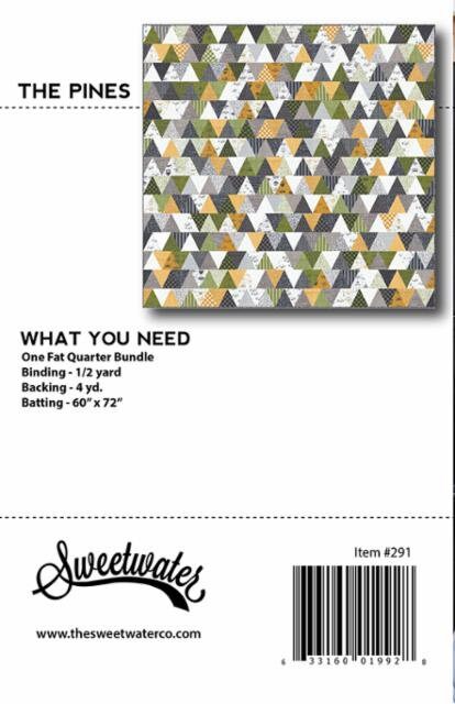 The Pines Quilt Pattern - Sweetwater 291, Fat Quarter Friendly Quilt Pattern, Easy Quilt Pattern, Trees Quilt Pattern, Scrappy Quilt Pattern