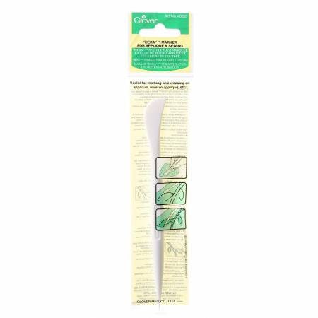 Clover Hera Marker Tool 4002CVA, Quilter's Applique Marking Tool, Fabric Crease Marking Tool, Sewing Marking Tool and Applique Aid