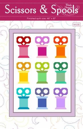 Scissors & Spools Quilt Pattern - Wendy Sheppard WS36, Sewing Themed Quilt Pattern, Layer Cake Friendly Sewing Quilt Pattern