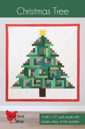 Christmas Tree Quilt Pattern - Cluck Cluck Sew CCS213, Fat Quarter and Strip Pack Friendly Christmas Tree Quilt Pattern