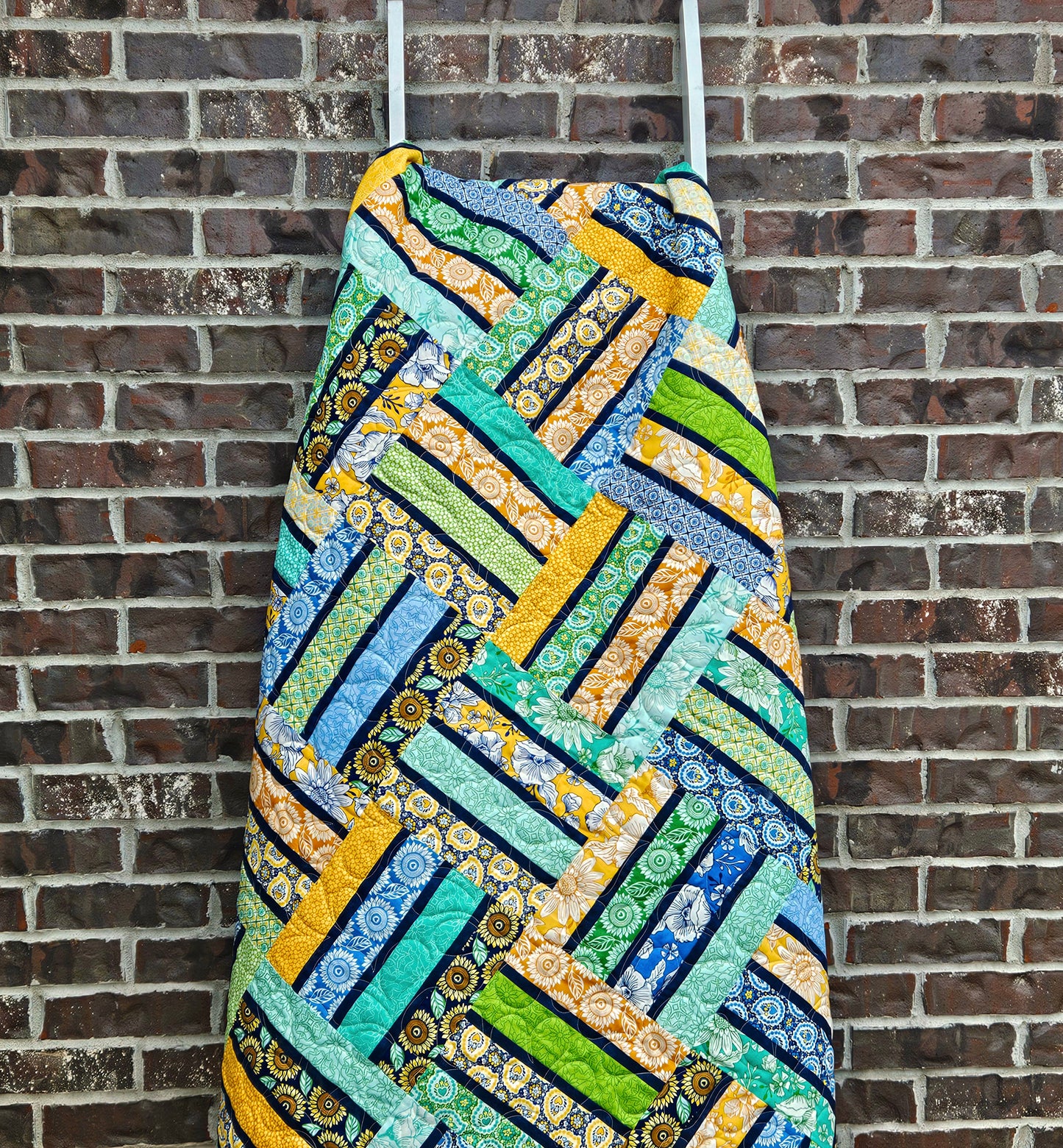 Pinstriped Quilt Pattern PDF Version, Cuddle Cat Quiltworks CCQ083, Strip Pack or Layer Cake Quilt Pattern, Easy Jelly Roll Quilt Pattern