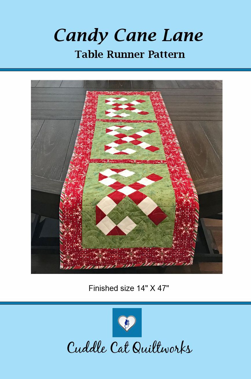 Candy Cane Lane Table Runner Pattern - Digital Version