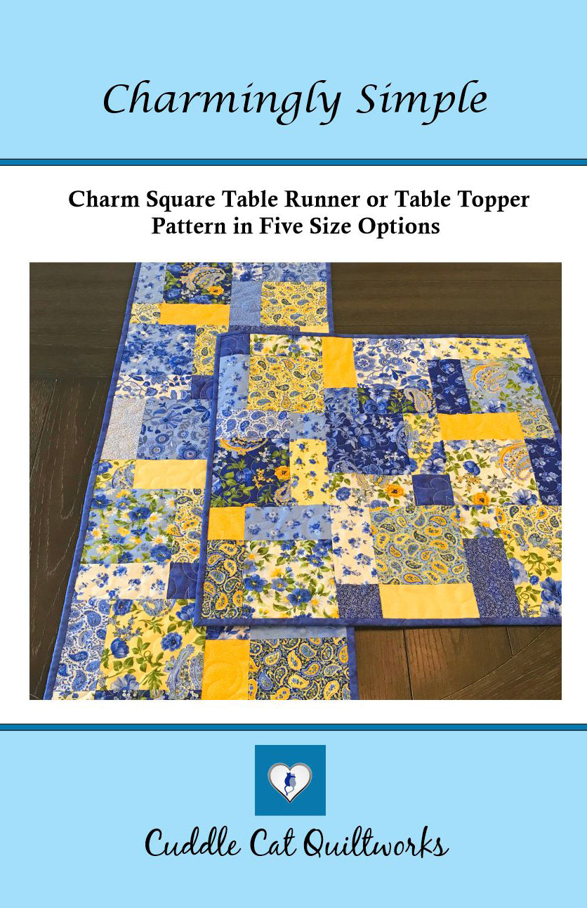 Charmingly Simple Table Runner & Topper Pattern - Printed Version