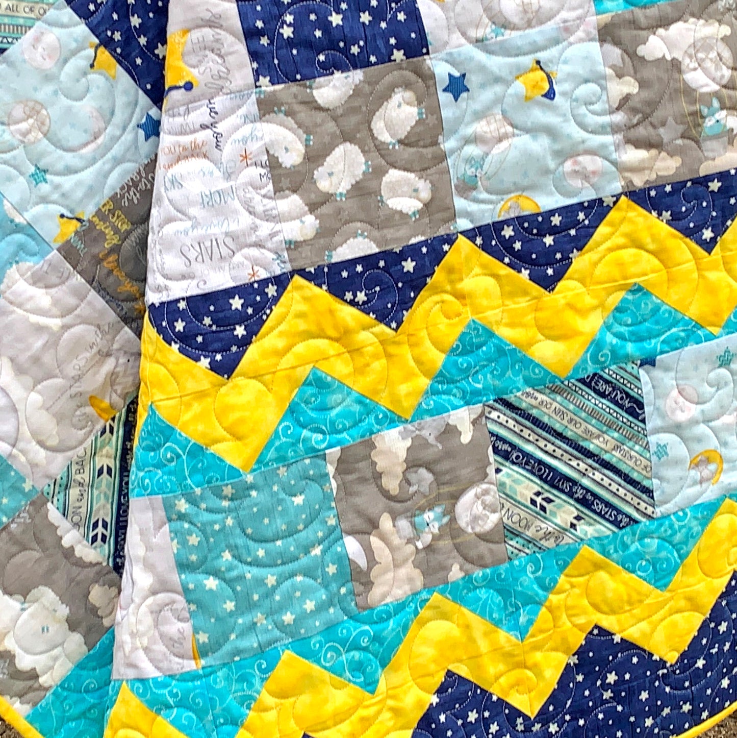 Baby Blocks Quilt Pattern in Two Size Options - Printed Version