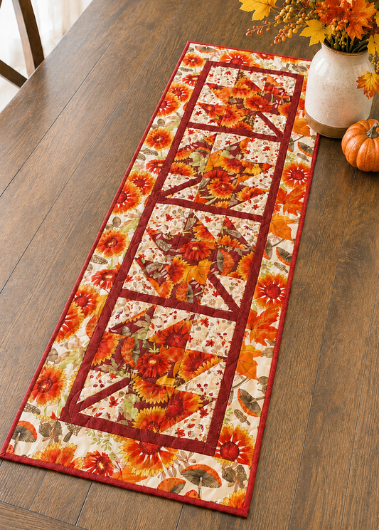 Fall Leaves Table Runner Pattern - Printed Version