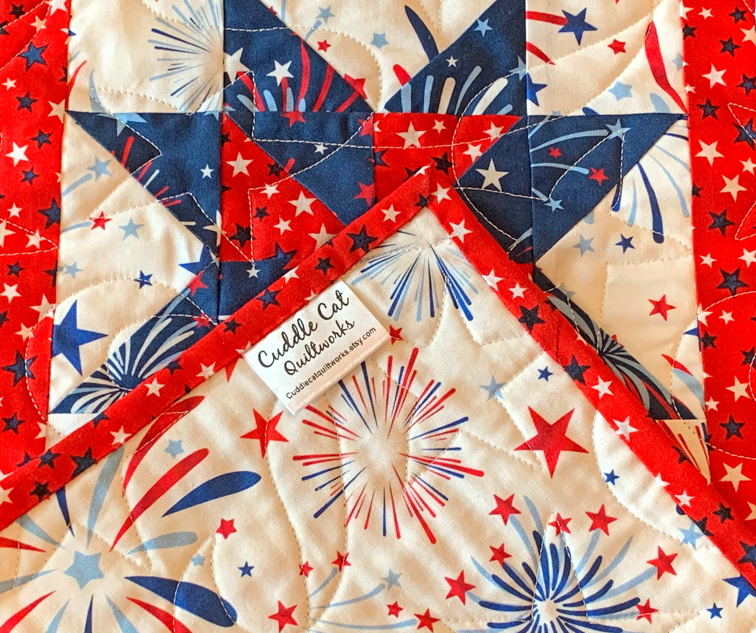 Patriotic Table Runner**Fourth retailer of July**Red White & Blue** Patchwork Table Runner**Hostess Gift