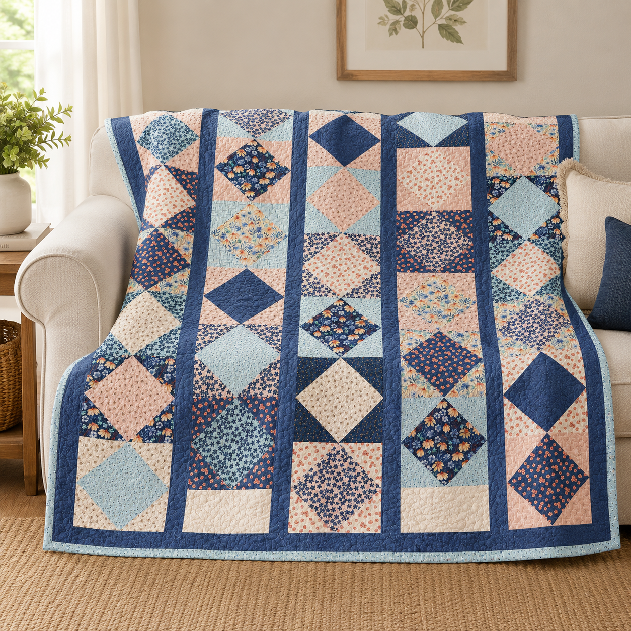 Diamond Drop Quilt Pattern Printed Version