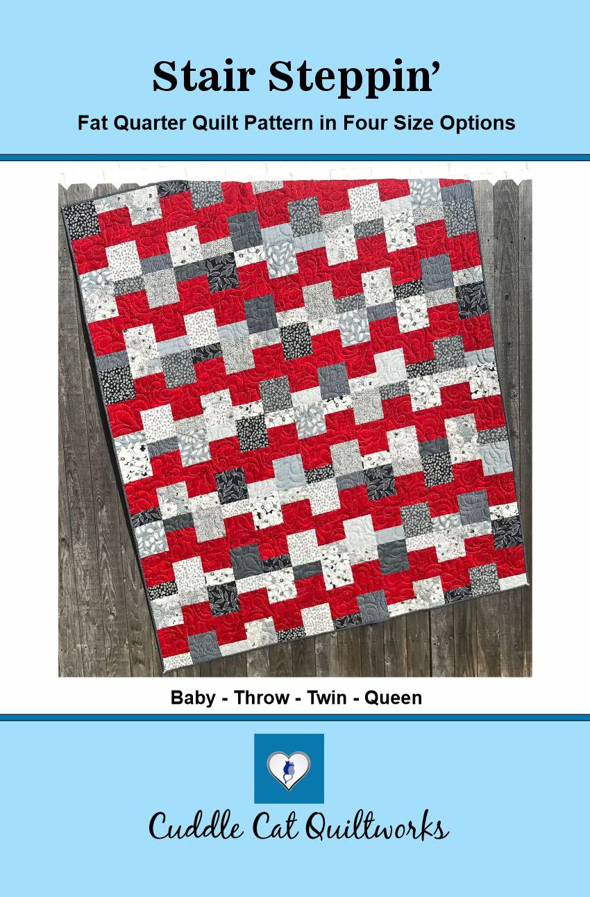 Stair Steppin' Quilt Pattern in Four Size Options - Digital Version