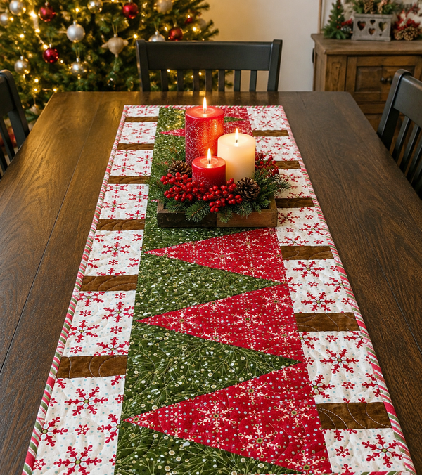 Christmas Tree Lane Table Runner Pattern - Digital Version