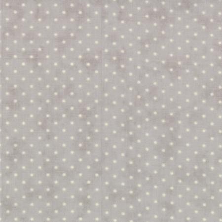Moda Essential Dots Gray Fabric 8654-113 - 23" REMNANT CUT - Gray Cotton Quilting Fabric, Gray Blender Fabric, Gray Polka Dot Fabric