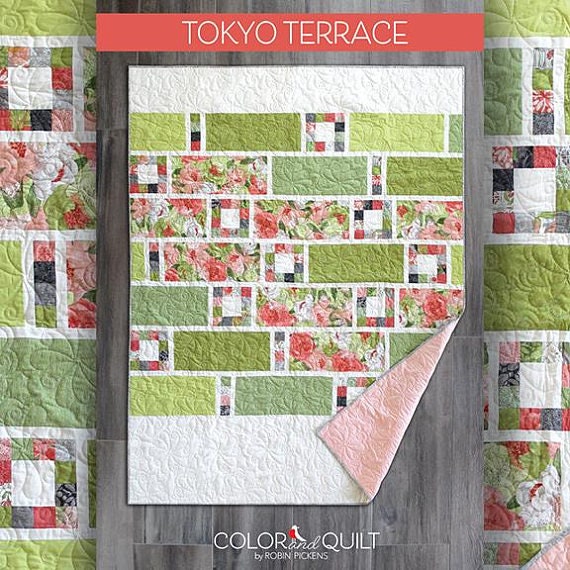 Tokyo Terrace Quilt Pattern - Robin Pickens Color and Quilt RPQP-TT015, Modern Quilt Pattern - Easy Beginner Quilt Pattern