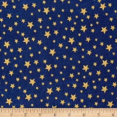 America the Beautiful Blue Stars Fabric - 30" REMNANT CUT - Robert Kaufman Fabrics CRK702959 Navy, Patriotic Stars Fabric, Americana Fabric