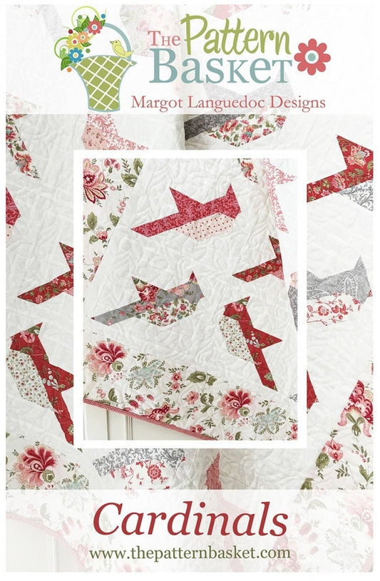 Cardinals Quilt Pattern - The Pattern Basket TPB-1905, Margot Languedoc Designs - Bird Quilt Pattern - Layer Cake Friendly Pattern