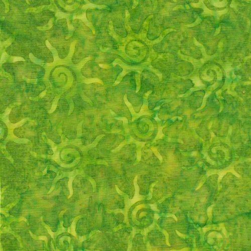 Island Batik Sun Lemon Grass Batik Fabric - Island Batik 121925616 - Lemon Grass Lime Green Batik Blender Fabric - By the Yard