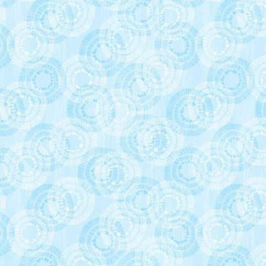 Circle Burst Sky Blue Fabric - Wilmington Prints 68523-404, Light Blue Blender Fabric, Baby Blue Blender Fabric, By the Yard