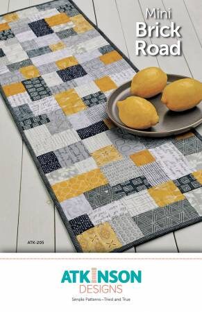 Mini Brick Road Table Runner and Place Mats Pattern - Atkinson Designs ATK-205, Easy Table Runner Pattern, Charm Square Friendly Pattern