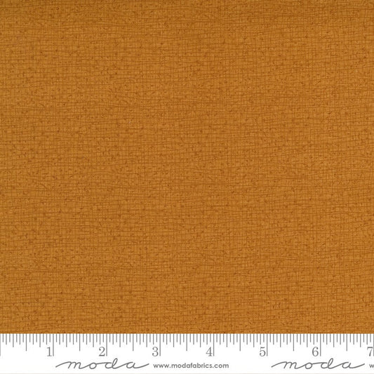 Thatched Aged Penny Fabric - 23" REMNANT CUT- Moda 48626-180, Gold Copper Blender Fabric, Golden Brown Blender Fabric
