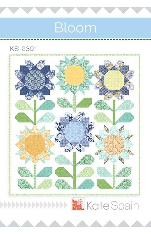 Bloom Quilt Pattern - Kate Spain KS2301 - Sunflower Quilt Pattern, Fat Quarter Friendly Quilt Pattern