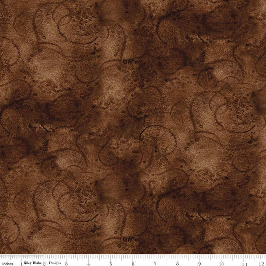 Painter's Watercolor Swirl Warm Sepia Fabric - Riley Blake Designs C680-WARMSEPIA
