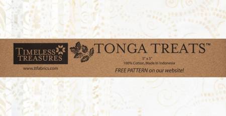 Alabaster Tonga Treat-Mini Batik Charm Pack - Timeless Treasures MINI42-ALABASTER, Cream Batik Charm Pack, Off White Batik Charm Squares