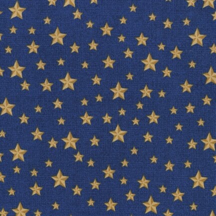 America the Beautiful Blue Stars Fabric - 30" REMNANT CUT - Robert Kaufman Fabrics CRK702959 Navy, Patriotic Stars Fabric, Americana Fabric