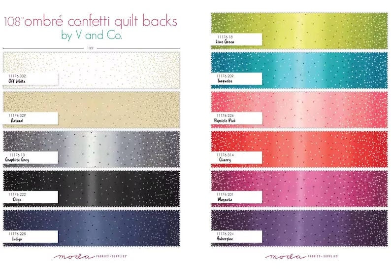 108" Ombre Confetti Natural Wide Quilt Backing Fabric - 3.5 Yard Cu t- Moda 11176-329, Tan Ombre Wide Quilt Backing Fabric
