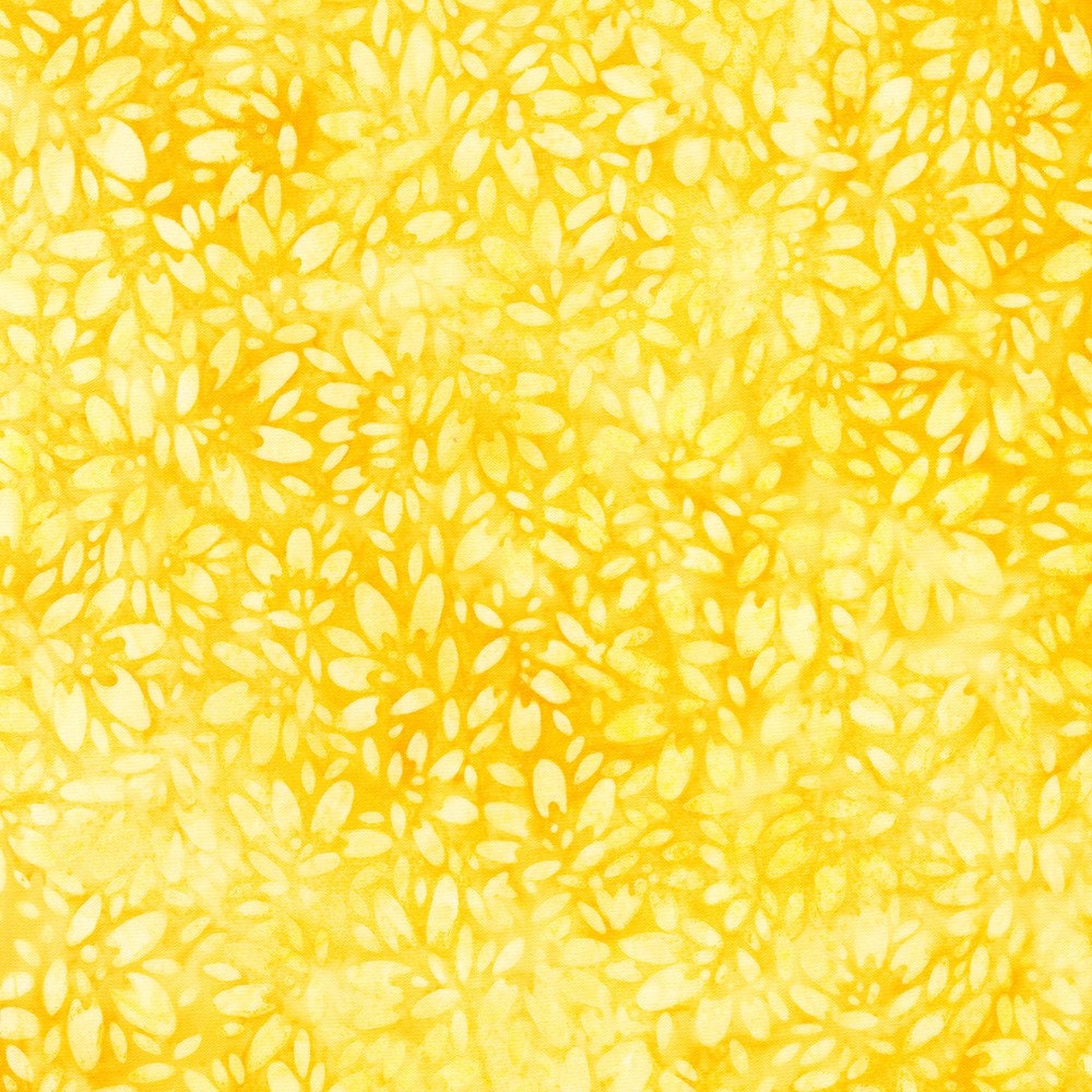 Bees and Flowers Batik 5" Squares Charm Pack - Robert Kaufman Fabrics CHS-1199-42, Yellow and Green Batik Charm Pack