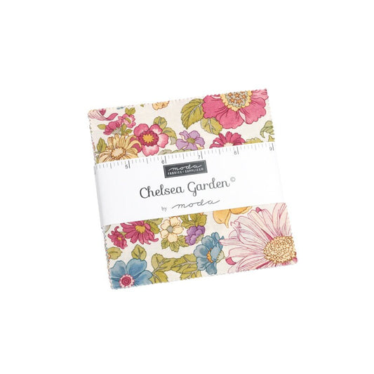 Chelsea Garden Charm Pack - Moda 33740PP, Reproduction Floral Paisley Fabric Charm Pack, Teal Pink Green Paisley Floral Charm Pack