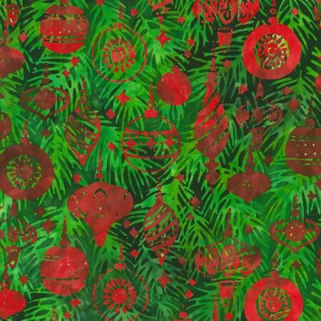 Colors of Christmas Batik 10 Square Layer Cake - Robert Kaufman TEN-1312-42, Christmas Themed Batik Layer Cake, Batik Christmas Layer Cake