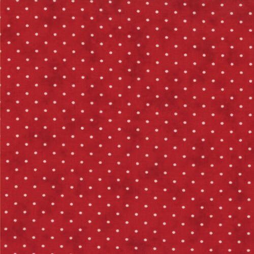 Moda Essential Dots Country Red Fabric - Moda 8654-101, Red Blender Fabric, Red Polka Dot Fabric - Red Dots Quilting Fabric By the Yard