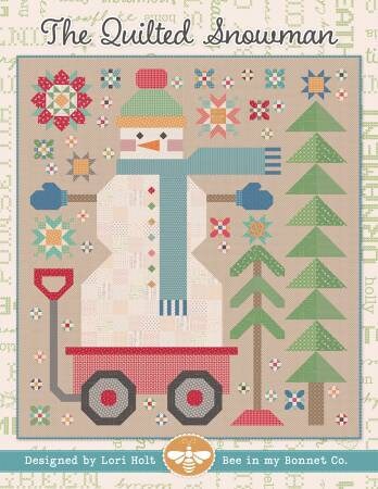 The Quilted Snowman Quilt Pattern - Lori Holt Bee in my Bonnet ISE-285, Christmas Snowman Quilt Pattern