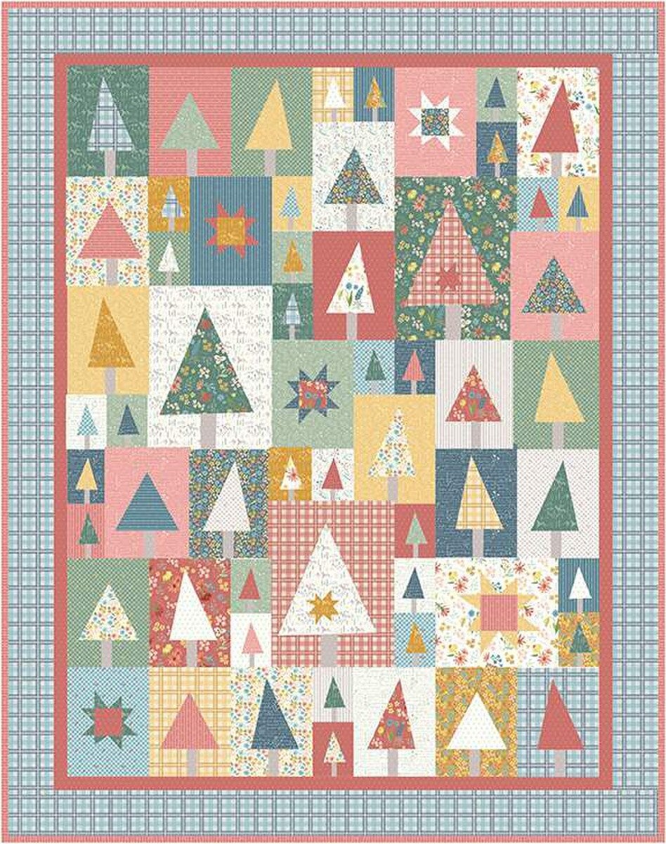 Pine Hollow Patchwork Forest Quilt Pattern - Amy Smart DOQ1903, Tree Forest Quilt Pattern, Christmas Tree Quilt Pattern