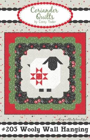 Wooly Wall Hanging Pattern - Coriander Quilts CQP205, Sheep Themed Wall Quilt Pattern