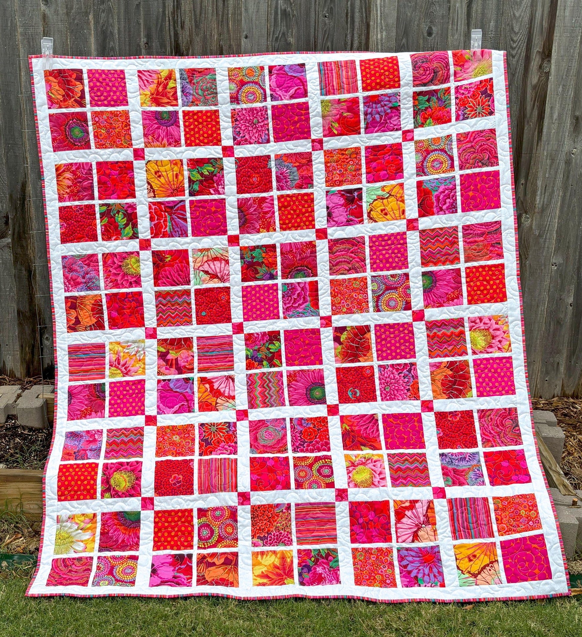 Sassy Squares Quilt Pattern PDF Version, Cuddle Cat Quiltworks CCQ087, Easy Charm Square Quilt Pattern