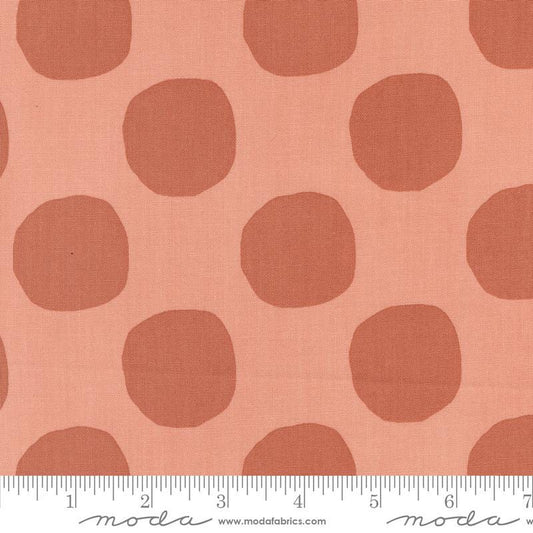 Melrose La Brea La La Land Geometric Dots Fabric - 26" REMNANT CUT - Moda 33784-18, Rust Large Dot Geometric Fabric