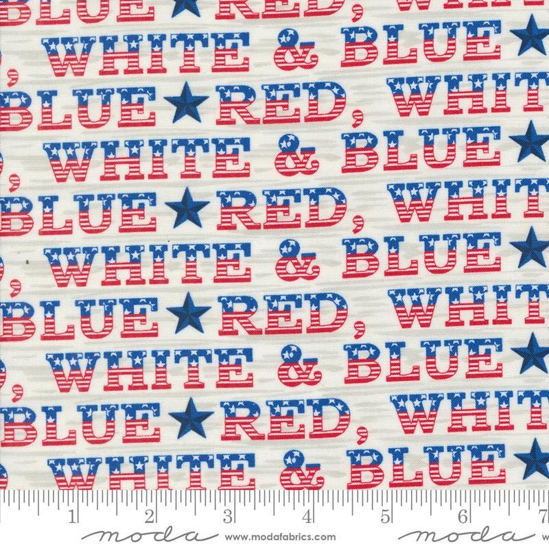 Red White and Bloom Layer Cake - Deb Strain for Moda 56110LC, Patriotic Floral Fabric Layer Cake, Red White and Blue Floral Layer Cake