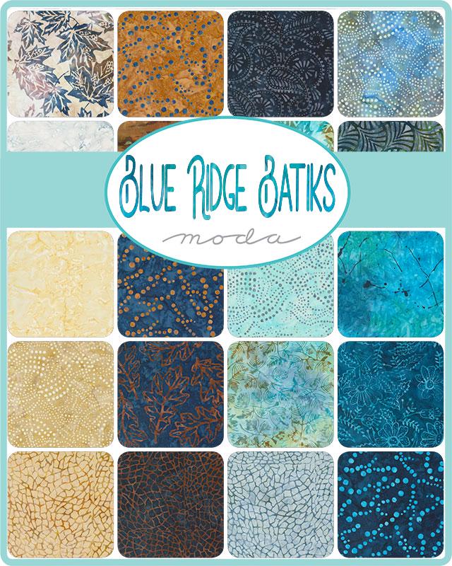 Blue Ridge Batiks Fat Quarter Bundle 20pc - Moda 4367AB, - Brown and Teal Batik Fabric Fat Quarter Bundle, Earth Tones Batik Fat Quarters